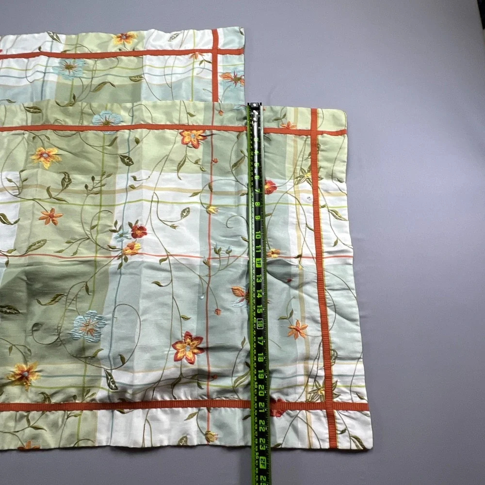 Set Of 2 Better Homes & Gardens Standard Pillow Shams Multi Floral Embroidered
